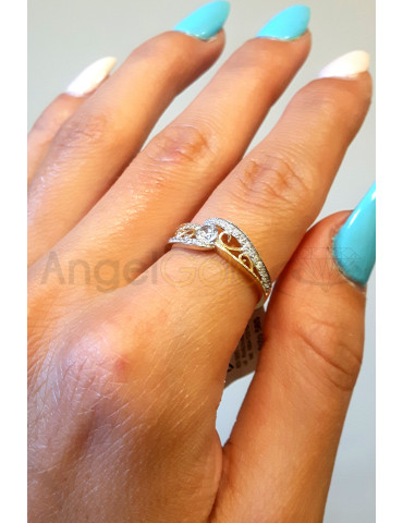 ZŁOTY PIERŚCIONEK ZARĘCZYNOWY PR. 585