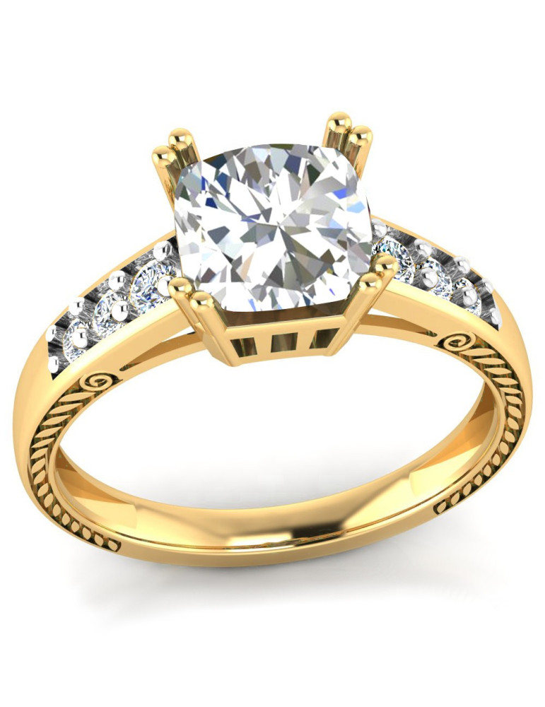 ZŁOTY PIERŚCIONEK ZARĘCZYNOWY PR. 585