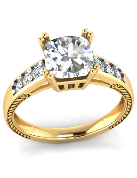 ZŁOTY PIERŚCIONEK ZARĘCZYNOWY PR. 585