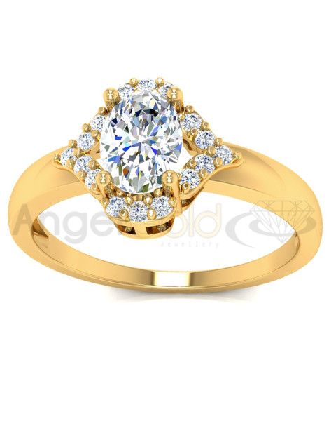 ZŁOTY PIERŚCIONEK ZARĘCZYNOWY PR. 585