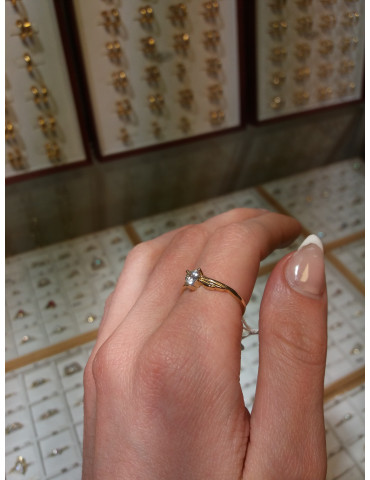 ZŁOTY PIERŚCIONEK ZARĘCZYNOWY SERCE ZE SKRZYDŁAMI PR. 585