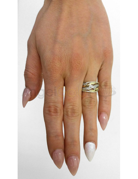 ZŁOTY PIERŚCIONEK OZDOBNY SZEROKI PR. 585