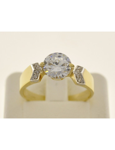 ZŁOTY PIERŚCIONEK ZARĘCZYNOWY WYSOKI PR. 585