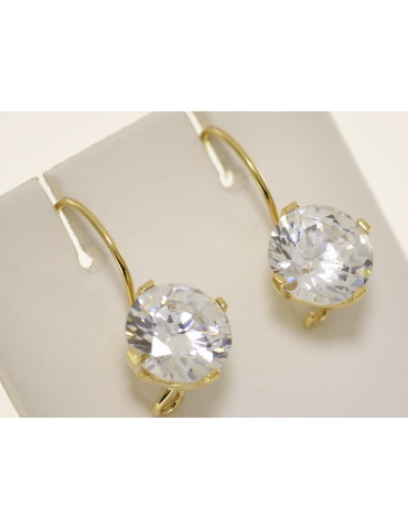 ZŁOTY KOMPLET Z DUŻYMI CYRKONIAMI PR. 585