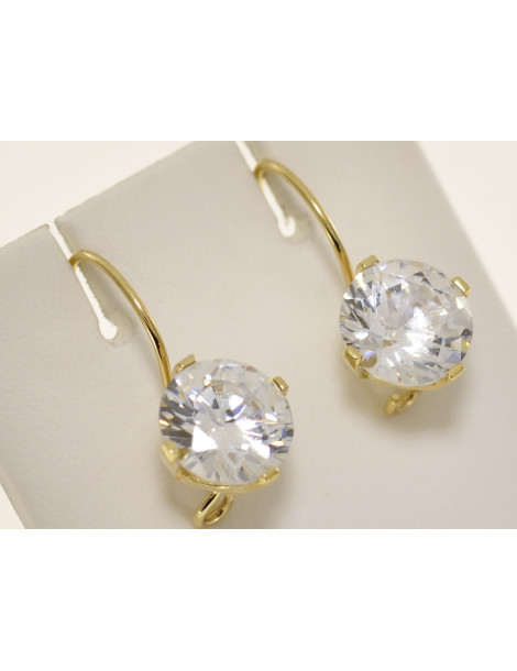 ZŁOTY KOMPLET Z DUŻYMI CYRKONIAMI PR. 585