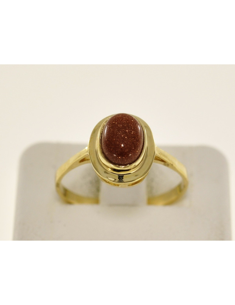 ZŁOTY PIERŚCIONEK ZARĘCZYNOWY Z PIASKIEM PUSTYNI PR. 585