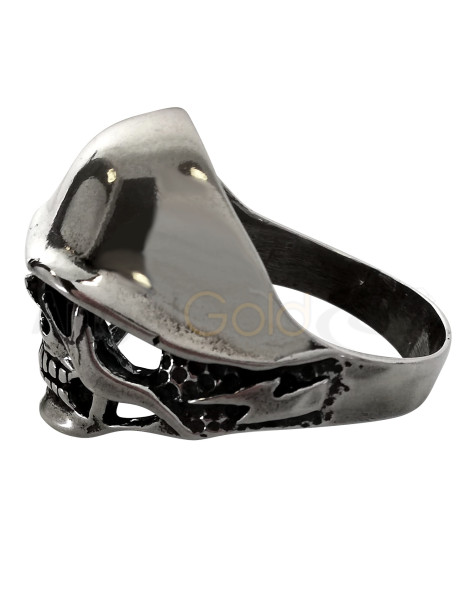 SREBRNY PIERŚCIEŃ Z CZASZKĄ PRÓBA 925