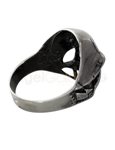 SREBRNY PIERŚCIEŃ Z CZASZKĄ PRÓBA 925