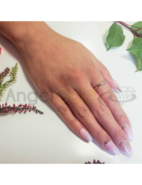 ZŁOTY PIERŚCIONEK ZARĘCZYNOWY PR. 585