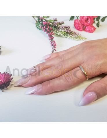 ZŁOTY PIERŚCIONEK ZARĘCZYNOWY PR. 585