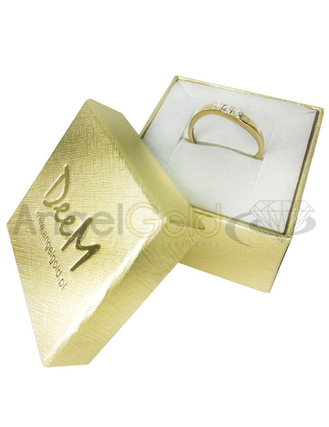 ZŁOTY PIERŚCIONEK ZARĘCZYNOWY PR. 585