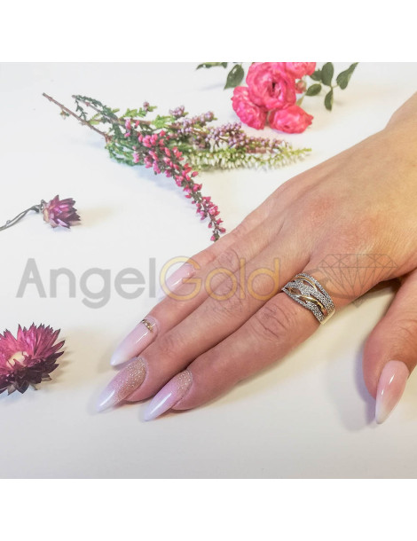 ZŁOTY PIERŚCIONEK OZDOBNY SZEROKI PR. 585