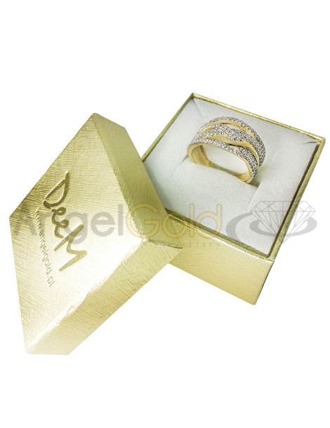 ZŁOTY PIERŚCIONEK OZDOBNY SZEROKI PR. 585