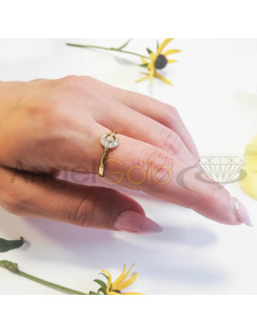 ZŁOTY PIERŚCIONEK ZARĘCZYNOWY SERCE PR. 585