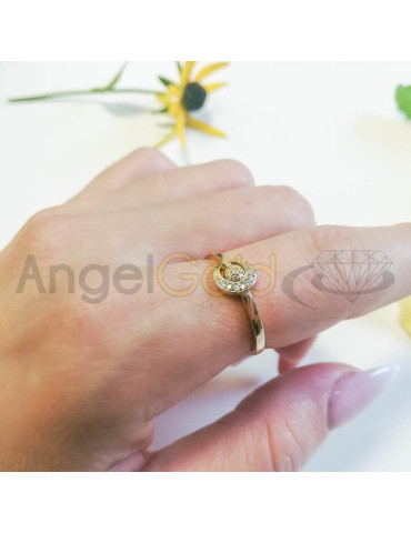 ZŁOTY PIERŚCIONEK ZARĘCZYNOWY SERCE PR. 585