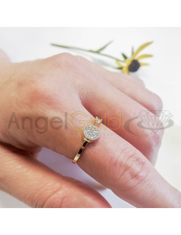 ZŁOTY PIERŚCIONEK NOWOCZESNY PR. 585