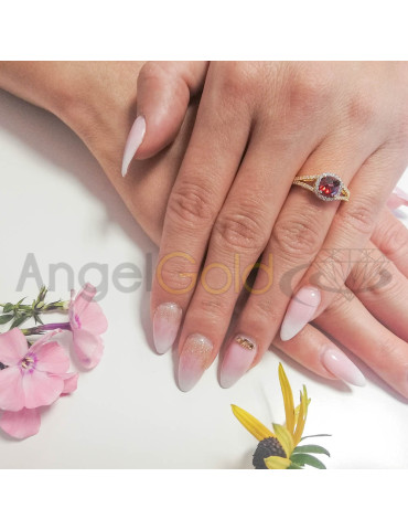 ZŁOTY PIERŚCIONEK ZARĘCZYNOWY Z CYRKONIAMI PR. 585