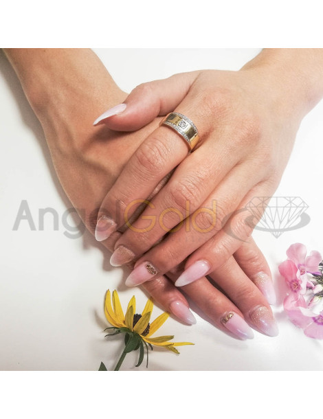 ZŁOTY PIERŚCIONEK OZDOBNY OKAZAŁY OWALNY PR. 585