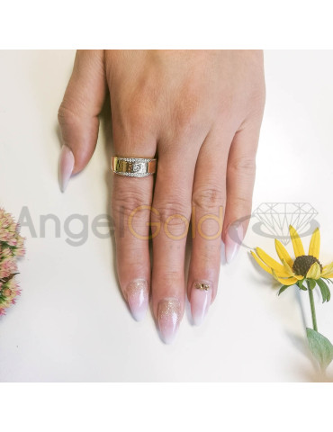 ZŁOTY PIERŚCIONEK OZDOBNY OKAZAŁY OWALNY PR. 585