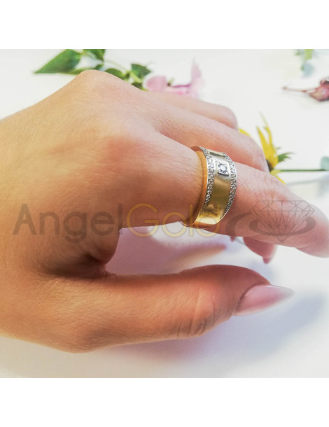 ZŁOTY PIERŚCIONEK OZDOBNY OKAZAŁY OWALNY PR. 585