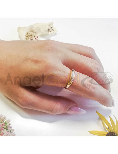 Złoty pierścionek zaokrąglony próba 585