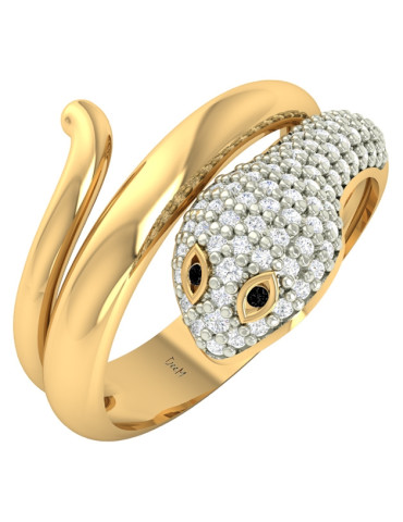 ZŁOTY PIERŚCIONEK ŻMIJA WĄŻ PR. 585