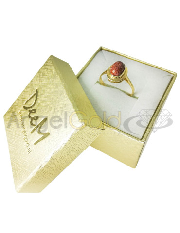 ZŁOTY PIERŚCIONEK ZARĘCZYNOWY Z PIASKIEM PUSTYNI PR. 585