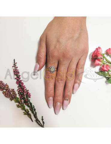 ZŁOTY PIERŚCIONEK SŁONECZNIK PR. 585