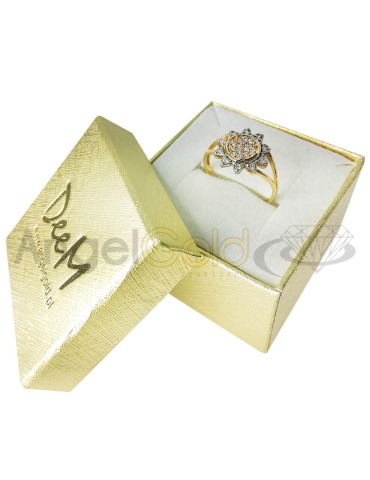 ZŁOTY PIERŚCIONEK SŁONECZNIK PR. 585