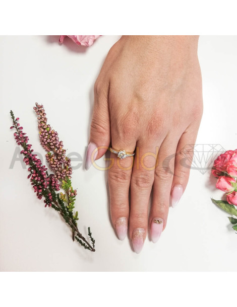 ZŁOTY PIERŚCIONEK ZARĘCZYNOWY PR. 585