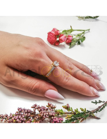 ZŁOTY PIERŚCIONEK ZARĘCZYNOWY PR. 585