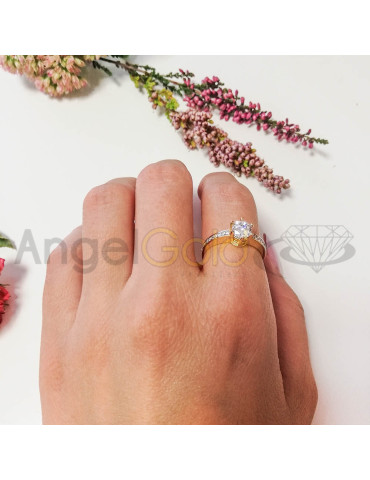 ZŁOTY PIERŚCIONEK ZARĘCZYNOWY PR. 585