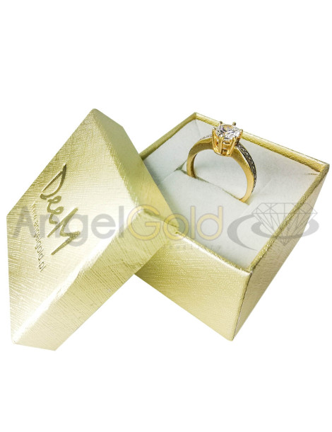 ZŁOTY PIERŚCIONEK ZARĘCZYNOWY PR. 585