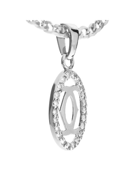 SREBRNY KOMPLET PRZESTRZENNY Z CYRKONIAMI PR. 925