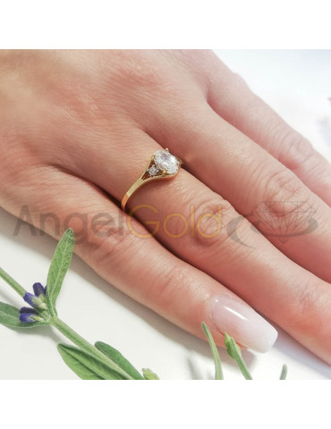 ZŁOTY PIERŚCIONEK OZDOBNY OKAZAŁY OWALNY PR. 585