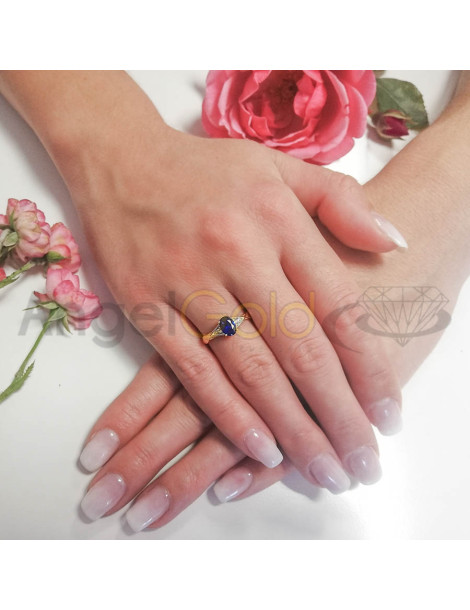 ZŁOTY PIERŚCIONEK OZDOBNY OKAZAŁY OWALNY PR. 585