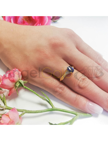 ZŁOTY PIERŚCIONEK OZDOBNY OKAZAŁY OWALNY PR. 585