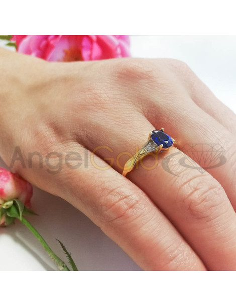 ZŁOTY PIERŚCIONEK OZDOBNY OKAZAŁY OWALNY PR. 585