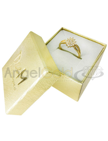 ZŁOTY PIERŚCIONEK ZARĘCZYNOWY KWIAT PR. 585