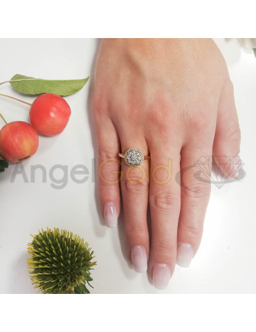 ZŁOTY PIERŚCIONEK OKRĄGŁY Z GWIAZDĄ PR. 585