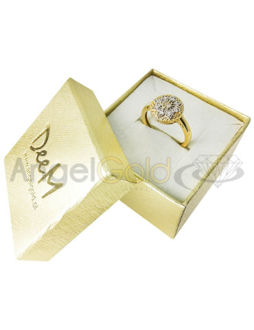 ZŁOTY PIERŚCIONEK OKRĄGŁY Z GWIAZDĄ PR. 585