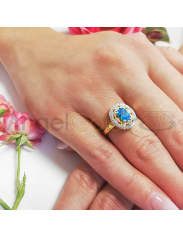 ZŁOTY PIERŚCIONEK OZDOBNY OKAZAŁY OWALNY PR. 585