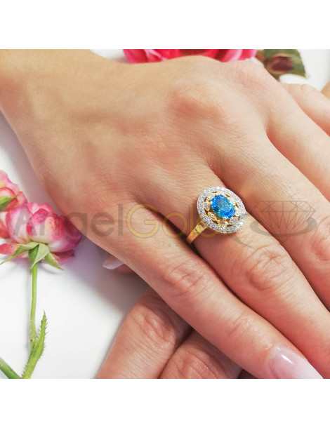 ZŁOTY PIERŚCIONEK OZDOBNY OKAZAŁY OWALNY PR. 585