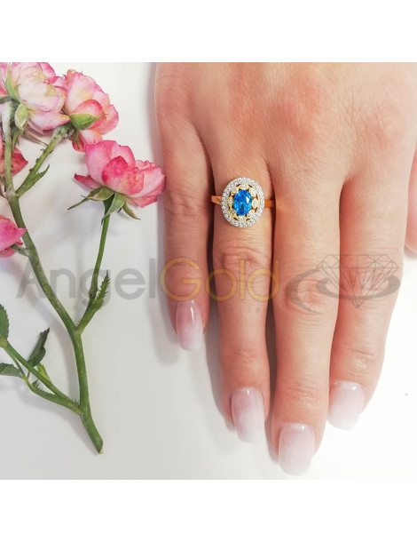 ZŁOTY PIERŚCIONEK OZDOBNY OKAZAŁY OWALNY PR. 585