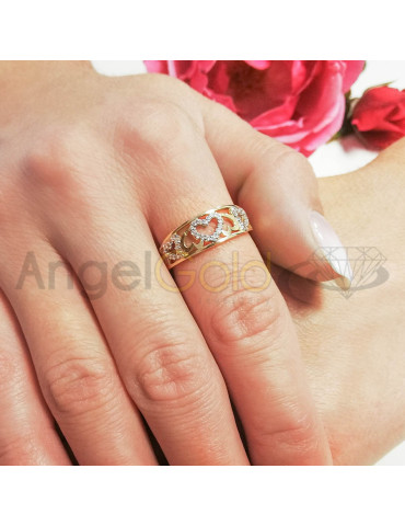 Złoty pierścionek zaręczynowy SERDUSZKA pr. 585