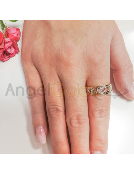 Złoty pierścionek zaręczynowy SERDUSZKA pr. 585