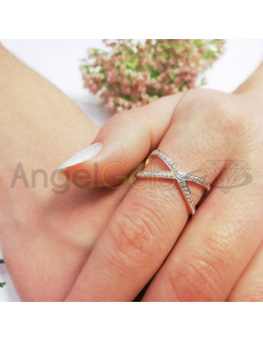 ZŁOTY PIERŚCIONEK NOWOCZESNY X PR. 585