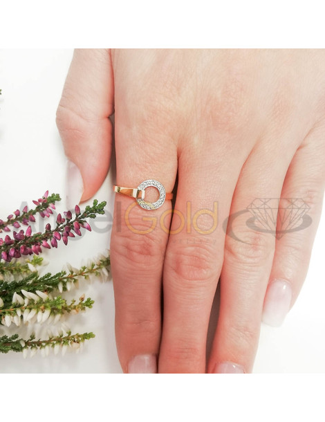 ZŁOTY PIERŚCIONEK NOWOCZESNY PR. 585