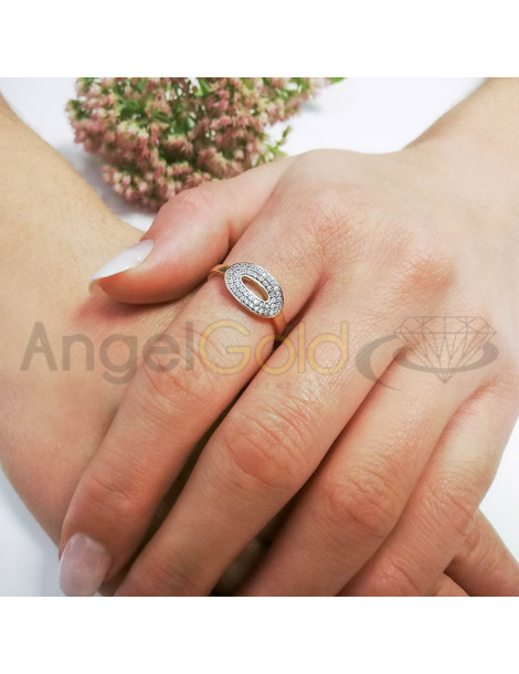 ZŁOTY PIERŚCIONEK NOWOCZESNY PR. 585