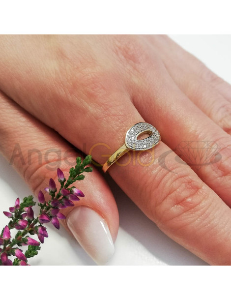 ZŁOTY PIERŚCIONEK NOWOCZESNY PR. 585